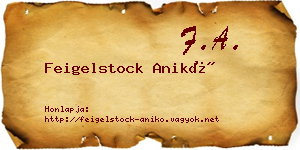 Feigelstock Anikó névjegykártya